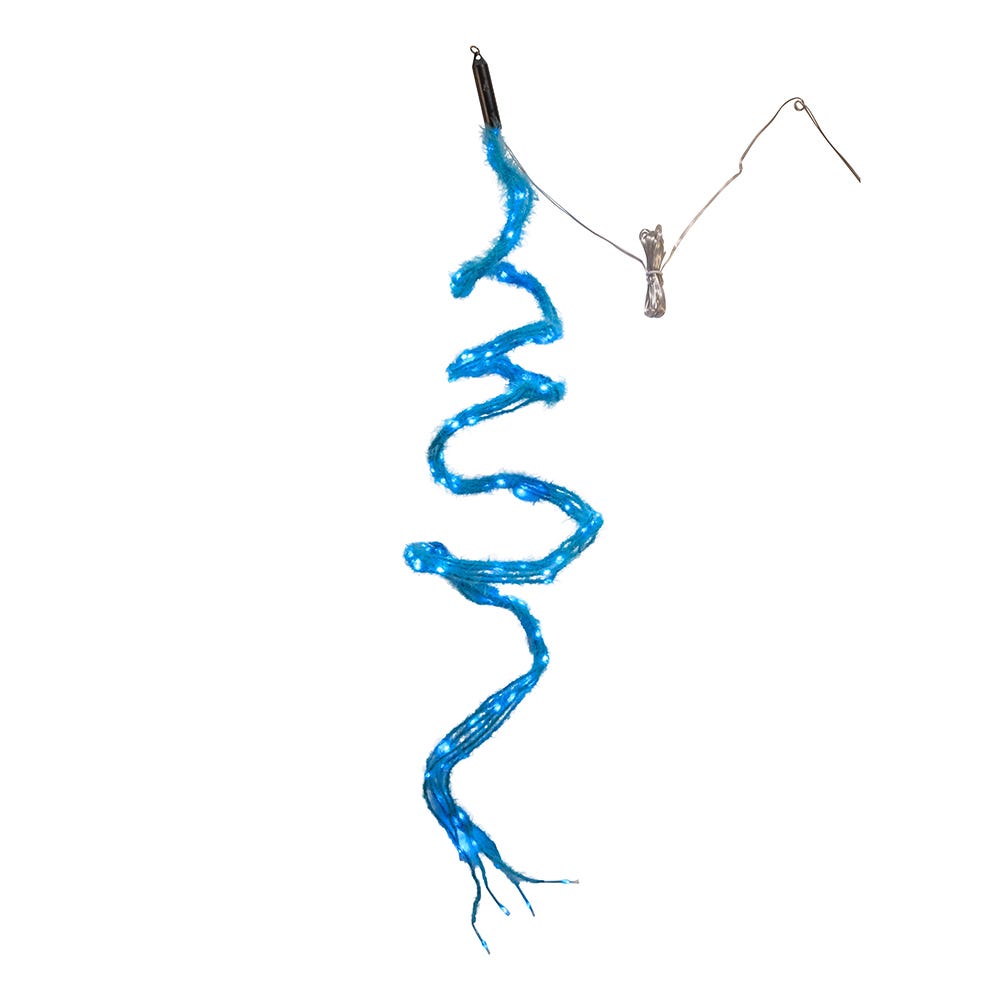 Kurt Adler 120-Light Teal Fuzzy Multi Strand LED Set